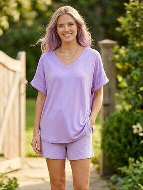Zenana T-shirt &  Biker Short Set